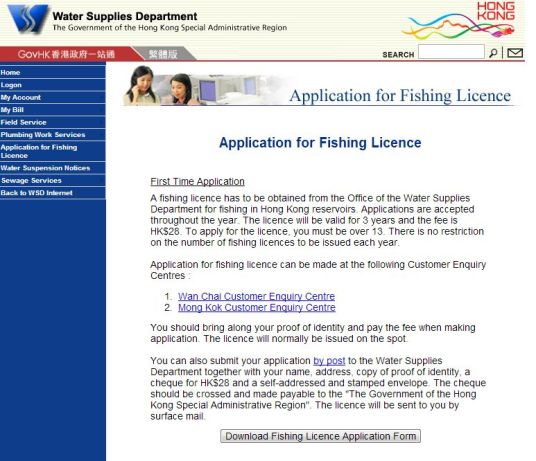 fishing license